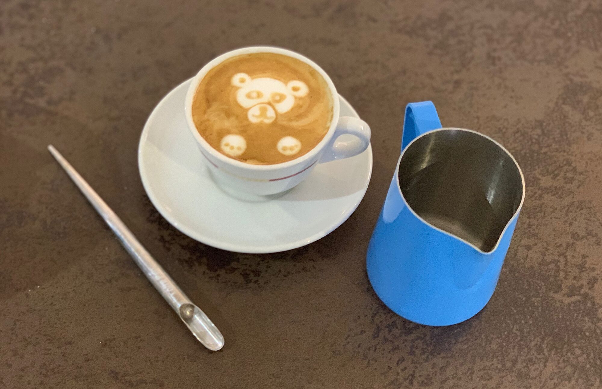 Latte Art Bear with Milk Jug and Latte Art Pen