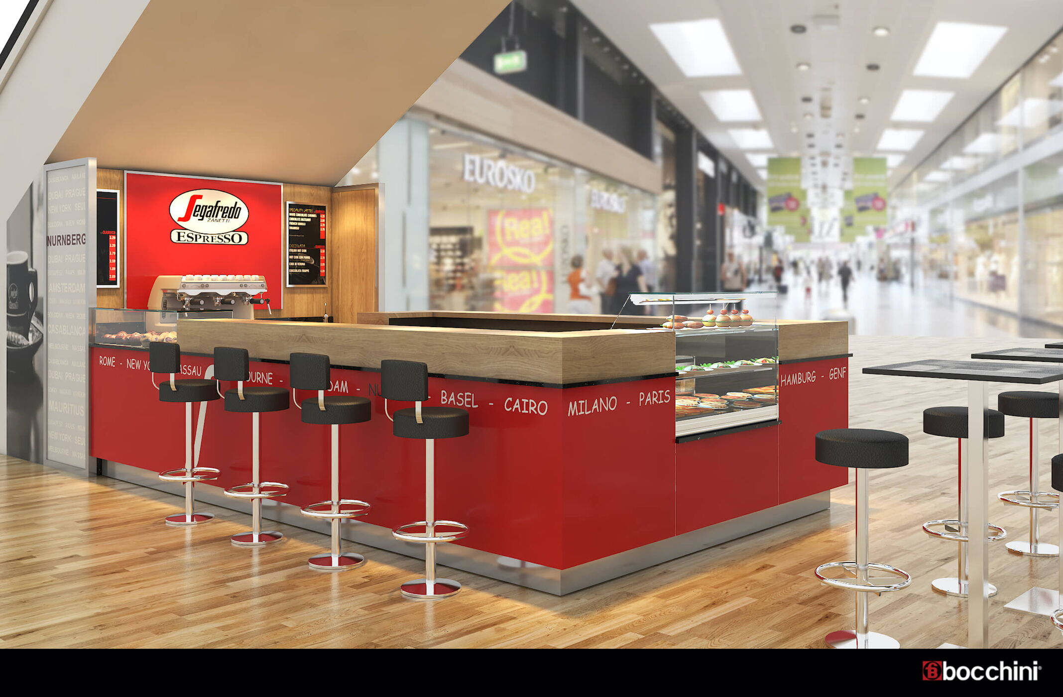 Krä Eistechnik - Segafredo furnishing example