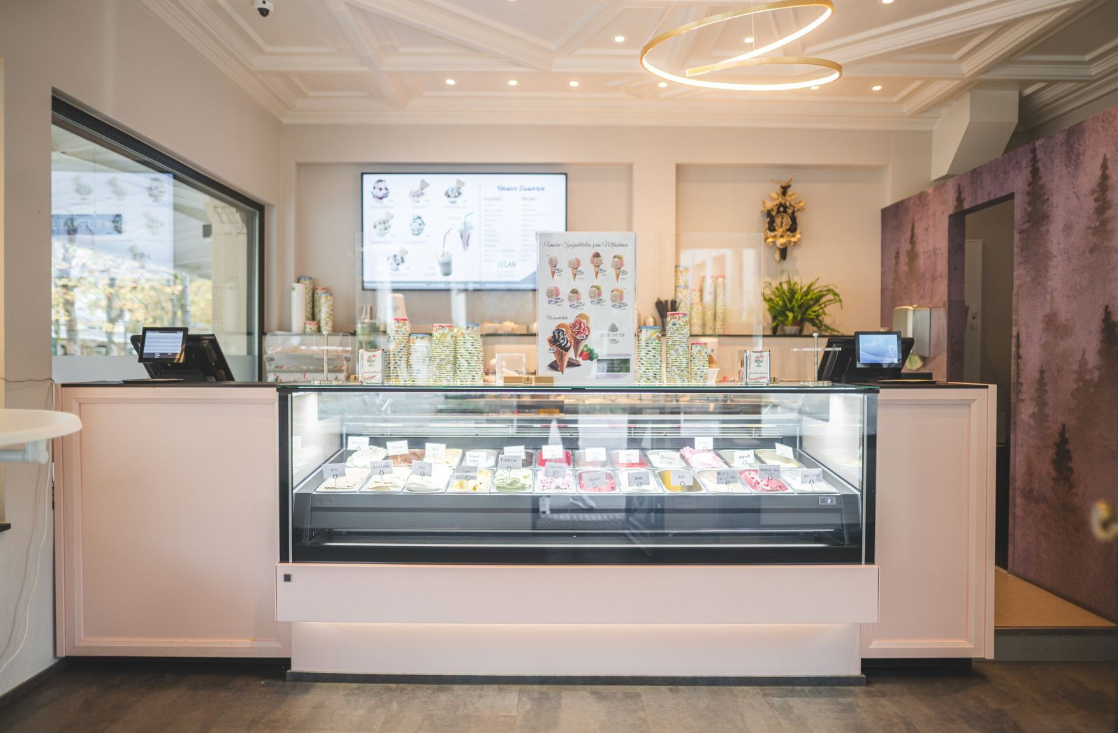 What should be considered when taking over an ice cream parlor?
